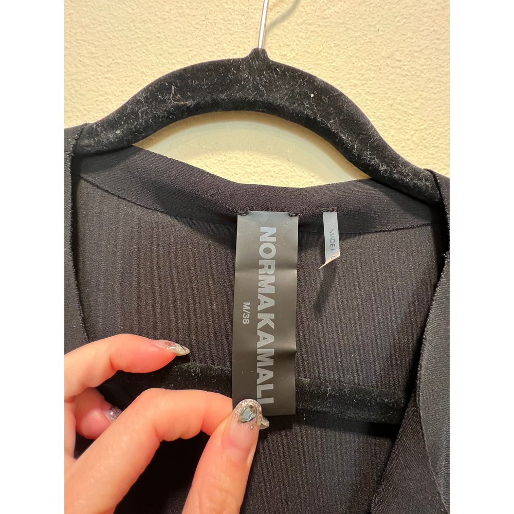 NEW Size M Norma Kamali Shirt Jog Jumpsuit in Black REVOLVE MSRP $165 - Picture 6 of 8